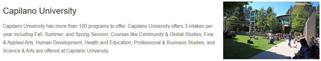 University of capilano